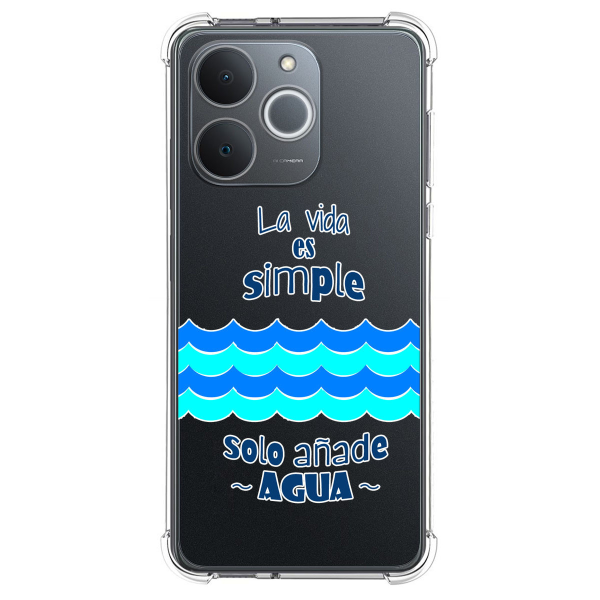 Funda Silicona Antigolpes para Realme Note 70T diseño Agua Dibujos
