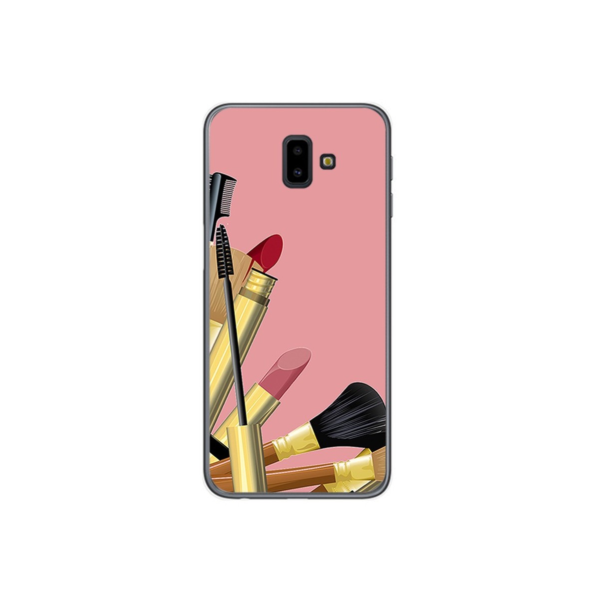 Funda Gel Tpu para Samsung Galaxy J6+ Plus Diseño Brochas Dibujos