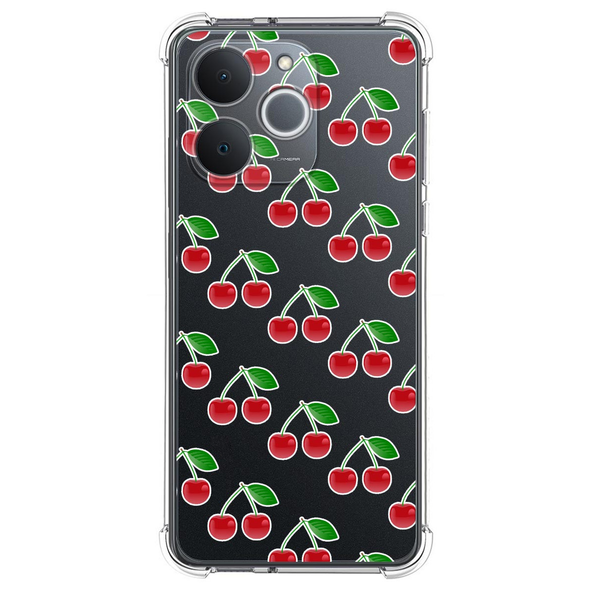 Funda Silicona Antigolpes para Realme Note 70T diseño Cerezas Dibujos