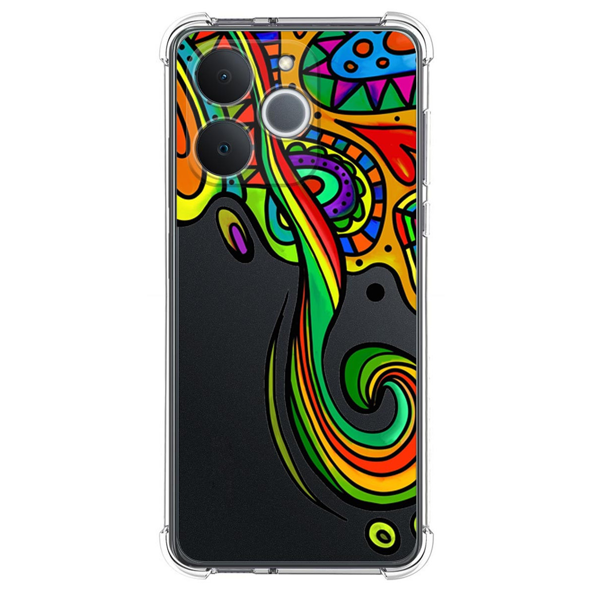 Funda Silicona Antigolpes para Realme Note 70T diseño Colores Dibujos