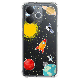 Funda Silicona Antigolpes para Realme Note 70T diseño Espacio Dibujos