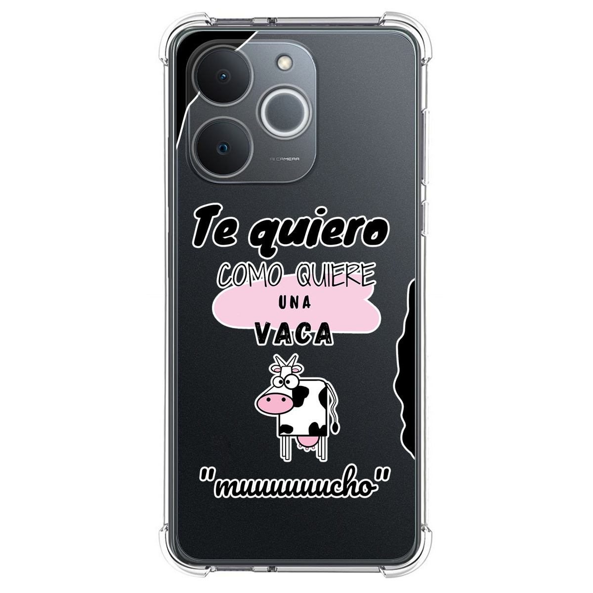 Funda Silicona Antigolpes para Realme Note 70T diseño Vaca Dibujos