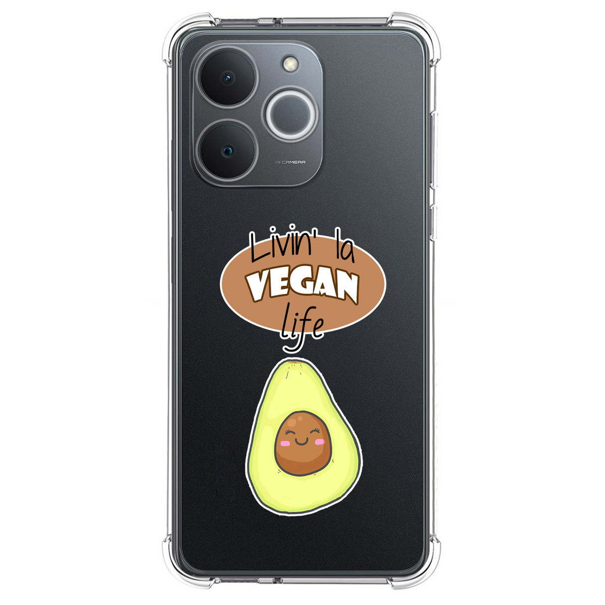 Funda Silicona Antigolpes para Realme Note 70T diseño Vegan Life Dibujos