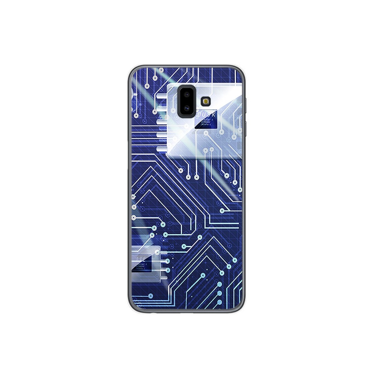 Funda Gel Tpu para Samsung Galaxy J6+ Plus Diseño Circuito Dibujos