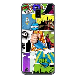 Funda Gel Tpu para Samsung Galaxy J6+ Plus Diseño Comic Dibujos