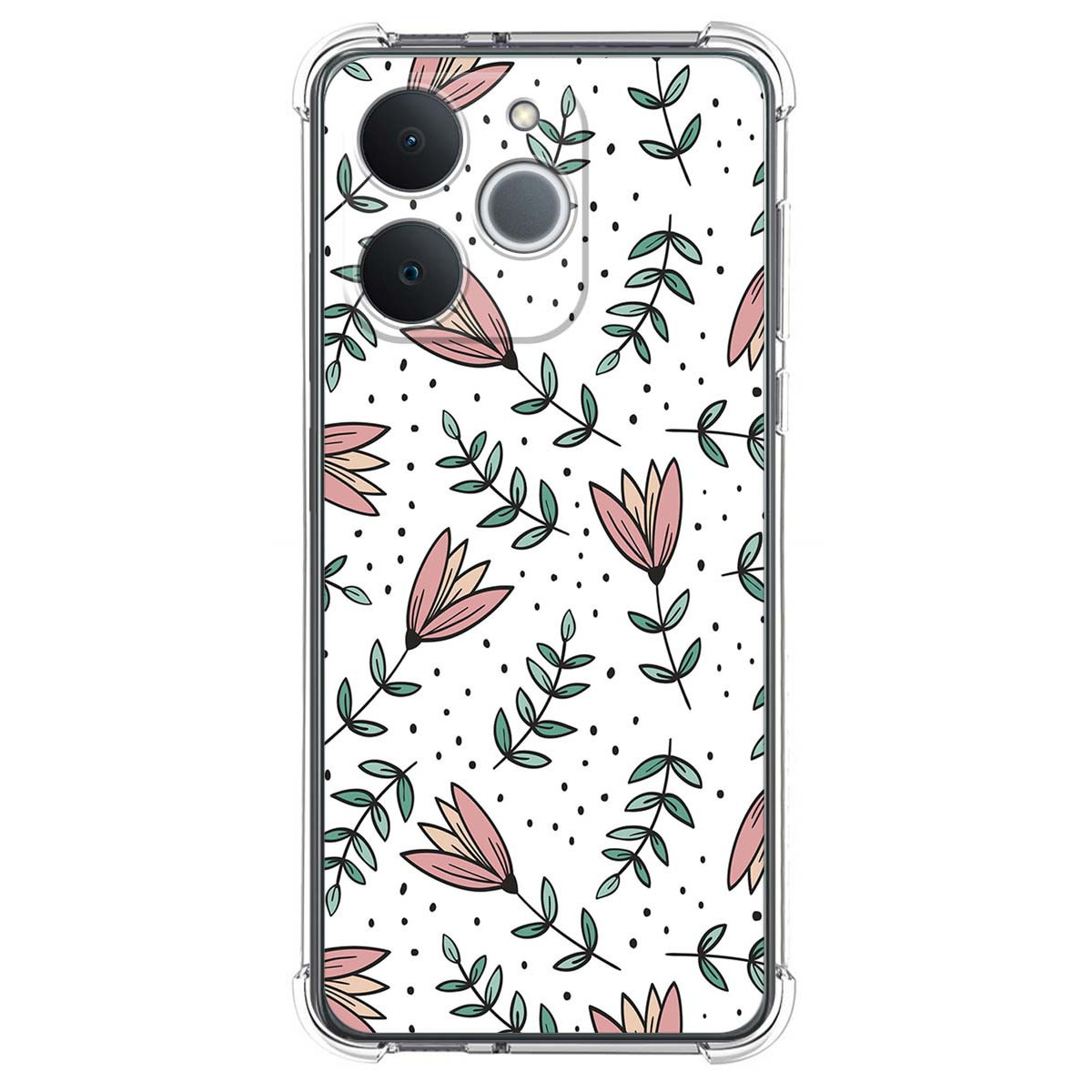 Funda Silicona Antigolpes para Realme Note 70T diseño Flores 01 Dibujos