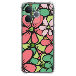 Funda Silicona Antigolpes para Realme Note 70T diseño Flores 02 Dibujos