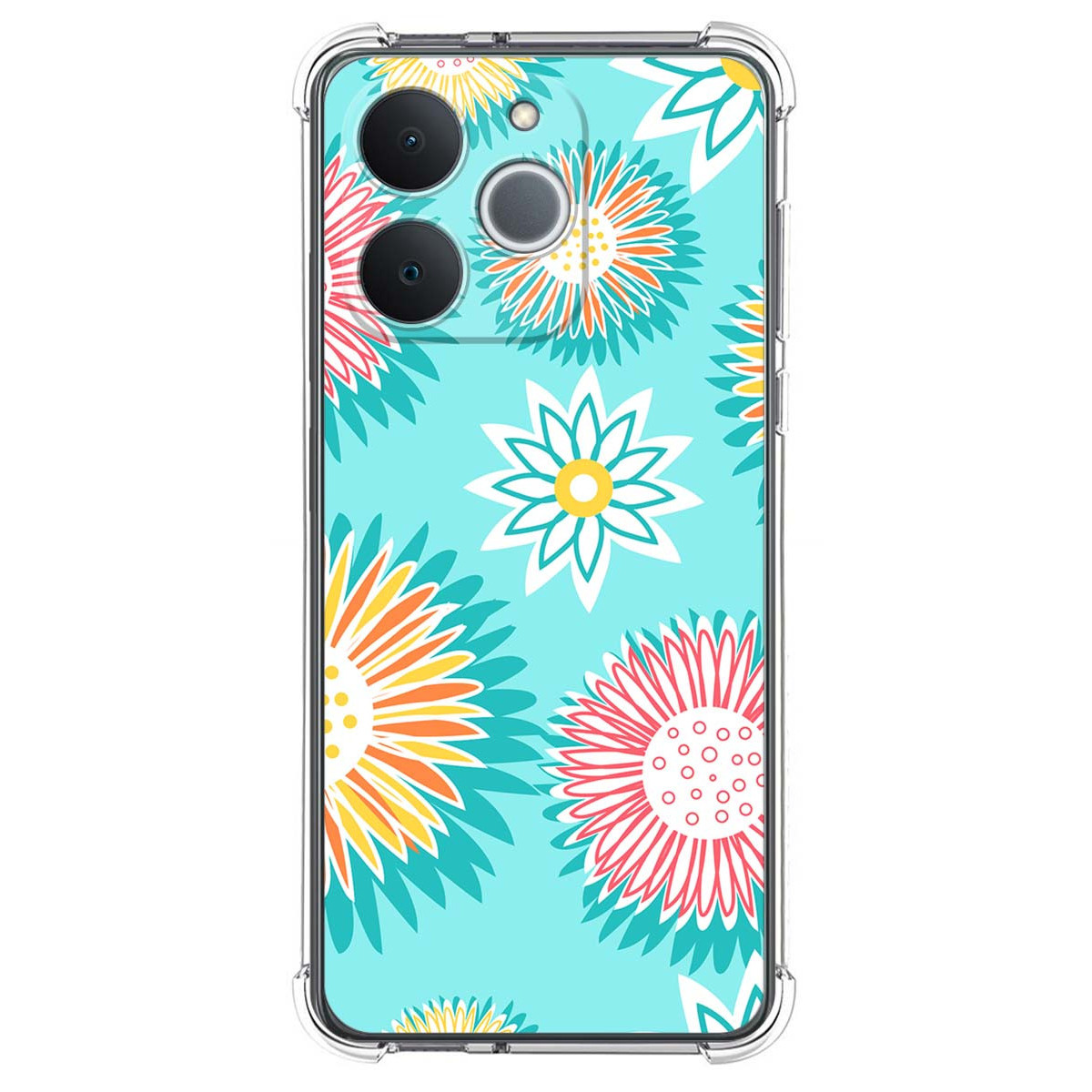 Funda Silicona Antigolpes para Realme Note 70T diseño Flores 05 Dibujos