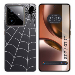 Funda Silicona Transparente para Realme GT 7 / GT 7T 5G diseño Araña Dibujos