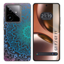 Funda Silicona Transparente para Realme GT 7 / GT 7T 5G diseño Mandala Dibujos