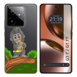 Funda Silicona Transparente para Realme GT 7 / GT 7T 5G diseño Mono Dibujos