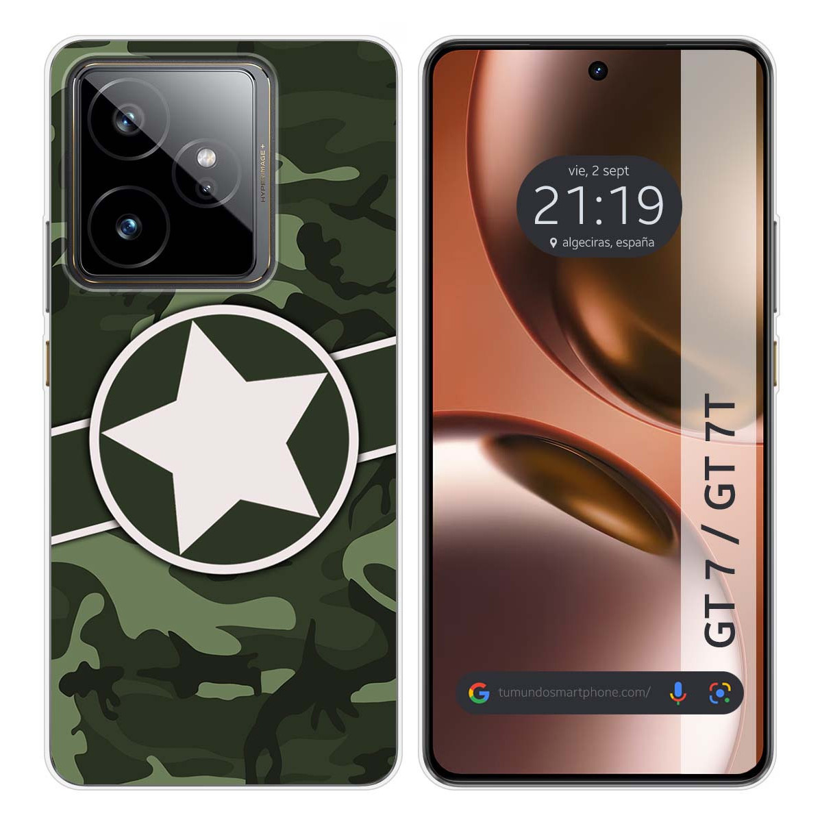 Funda Silicona para Realme GT 7 / GT 7T 5G diseño Camuflaje 01 Dibujos