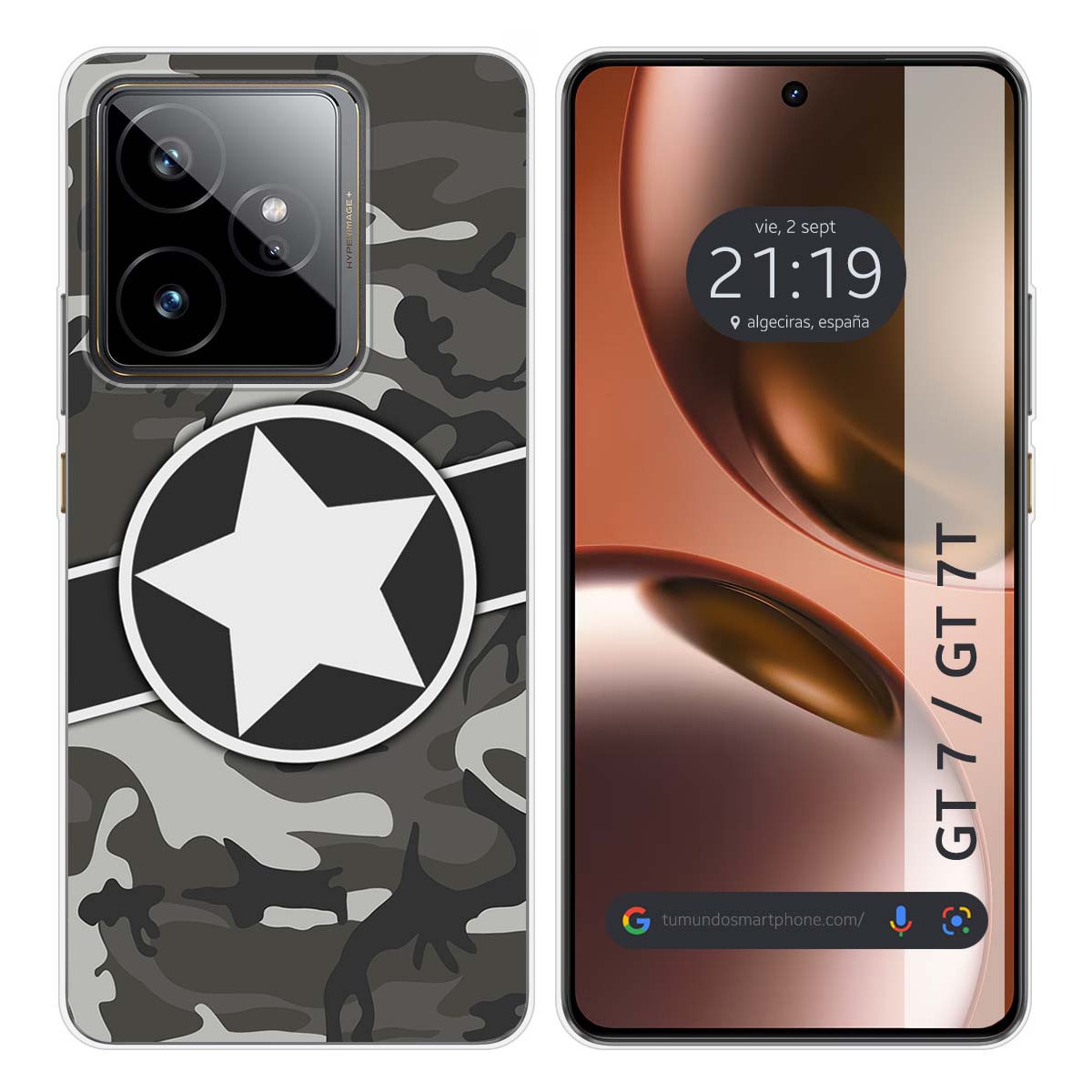 Funda Silicona para Realme GT 7 / GT 7T 5G diseño Camuflaje 02 Dibujos