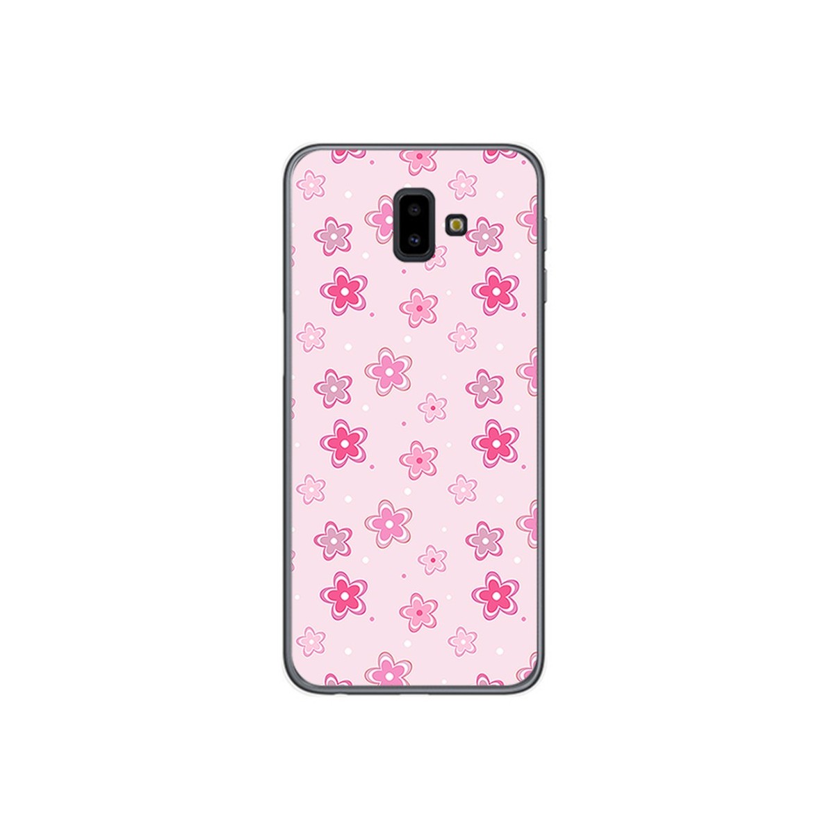 Funda Gel Tpu para Samsung Galaxy J6+ Plus Diseño Flores Dibujos