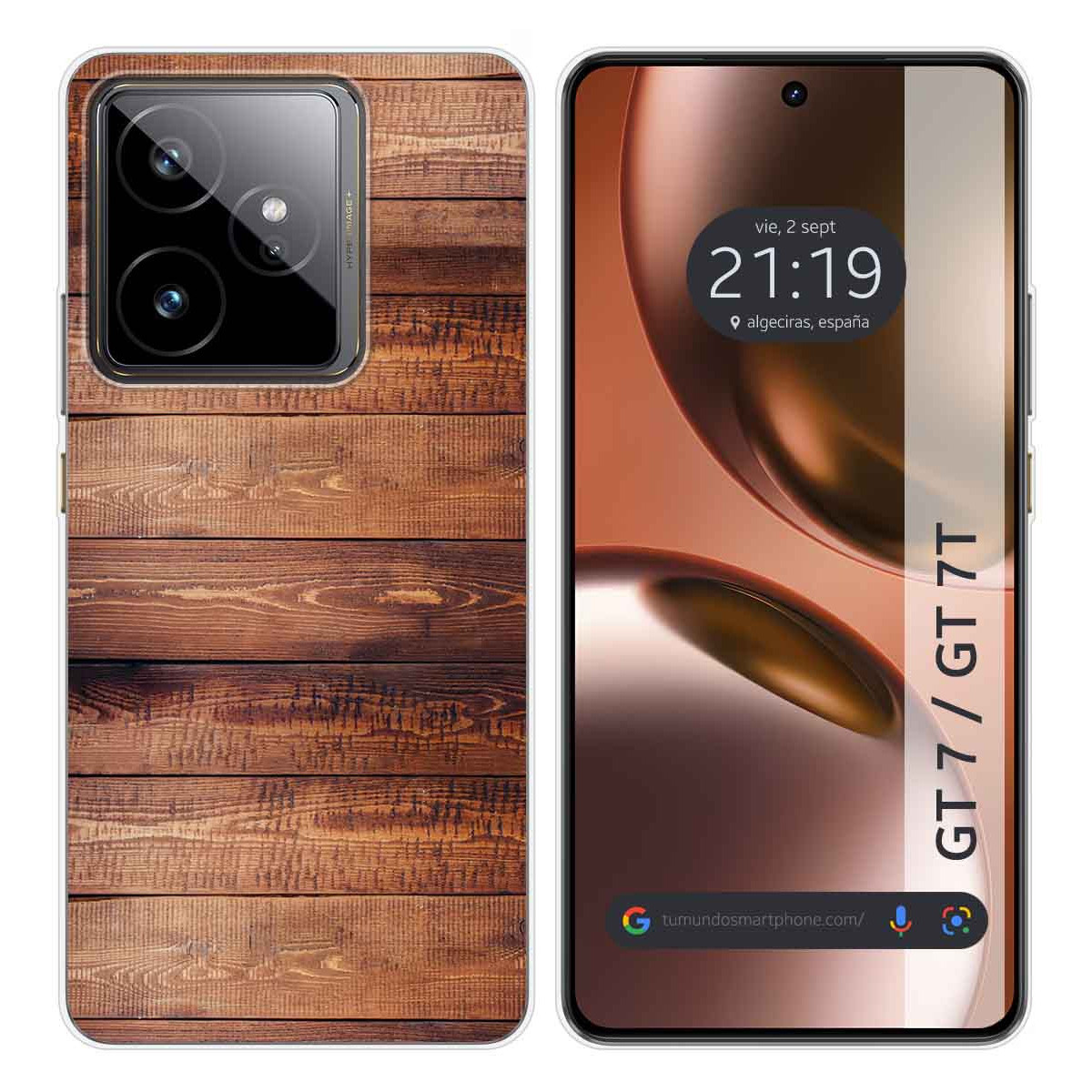 Funda Silicona para Realme GT 7 / GT 7T 5G diseño Madera 02 Dibujos