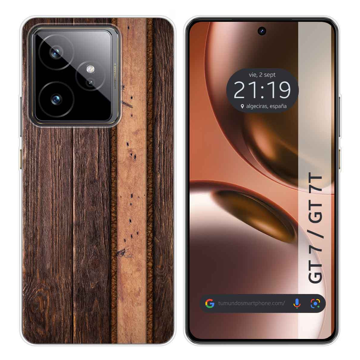 Funda Silicona para Realme GT 7 / GT 7T 5G diseño Madera 05 Dibujos