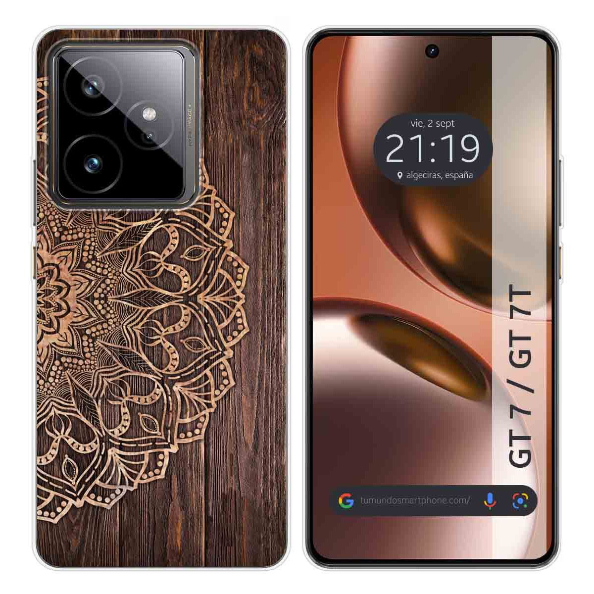 Funda Silicona para Realme GT 7 / GT 7T 5G diseño Madera 06 Dibujos