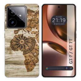 Funda Silicona para Realme GT 7 / GT 7T 5G diseño Madera 07 Dibujos