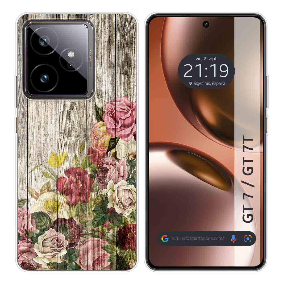 Funda Silicona para Realme GT 7 / GT 7T 5G diseño Madera 08 Dibujos