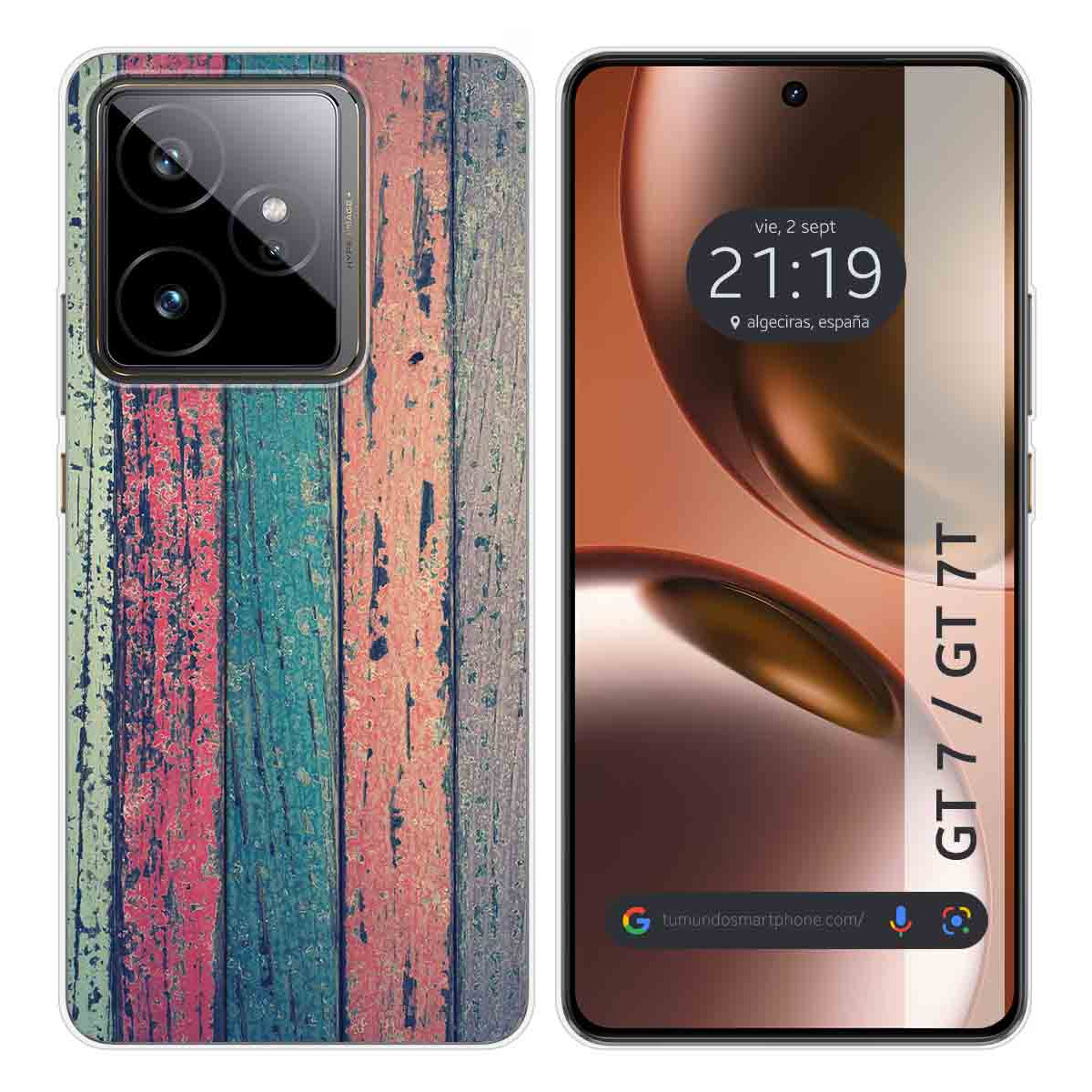 Funda Silicona para Realme GT 7 / GT 7T 5G diseño Madera 10 Dibujos