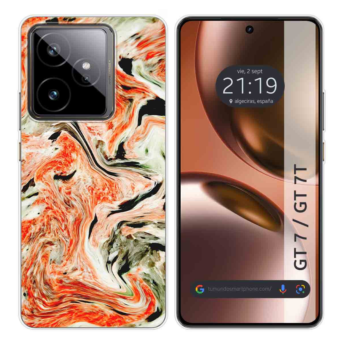 Funda Silicona para Realme GT 7 / GT 7T 5G diseño Mármol 12 Dibujos