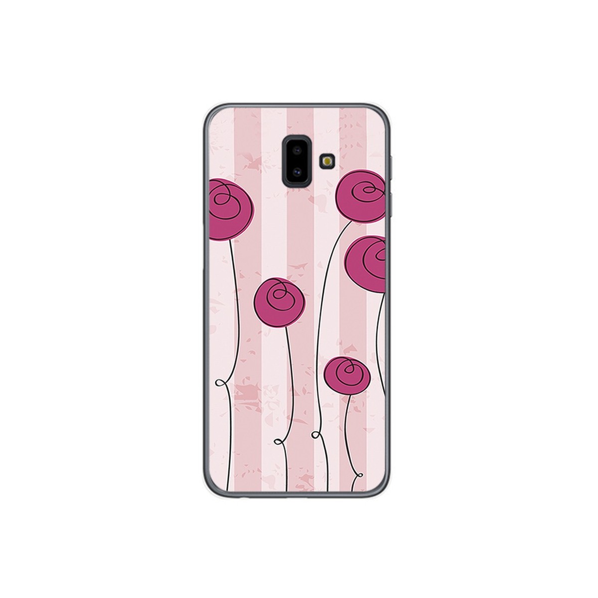 Funda Gel Tpu para Samsung Galaxy J6+ Plus Diseño Flores Vintage Dibujos