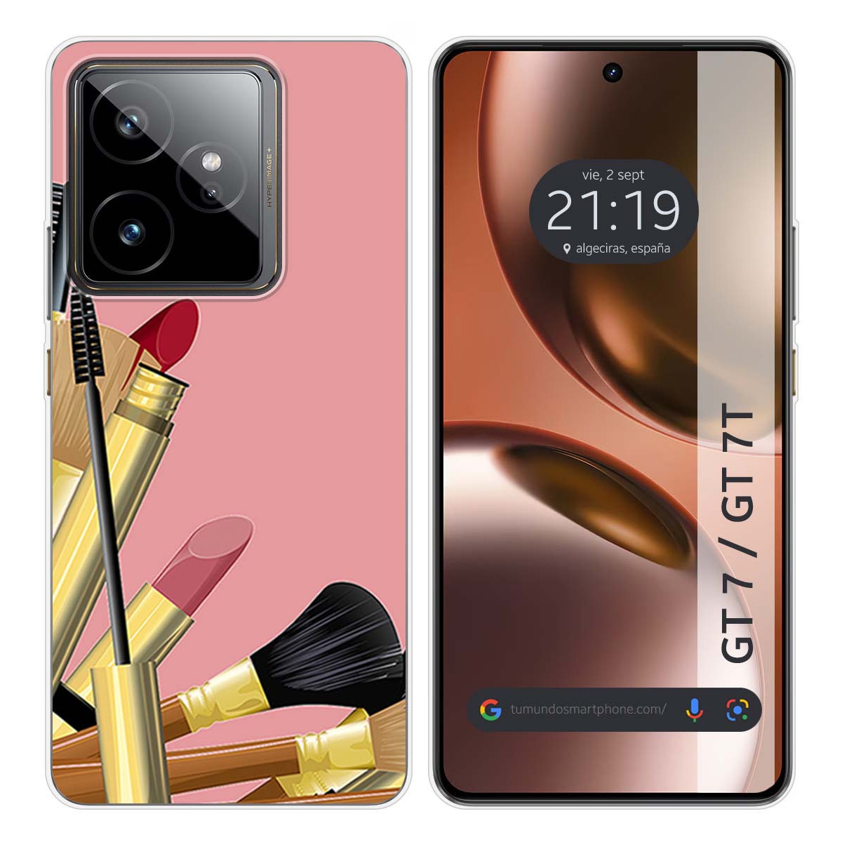 Funda Silicona para Realme GT 7 / GT 7T 5G diseño Brochas Dibujos