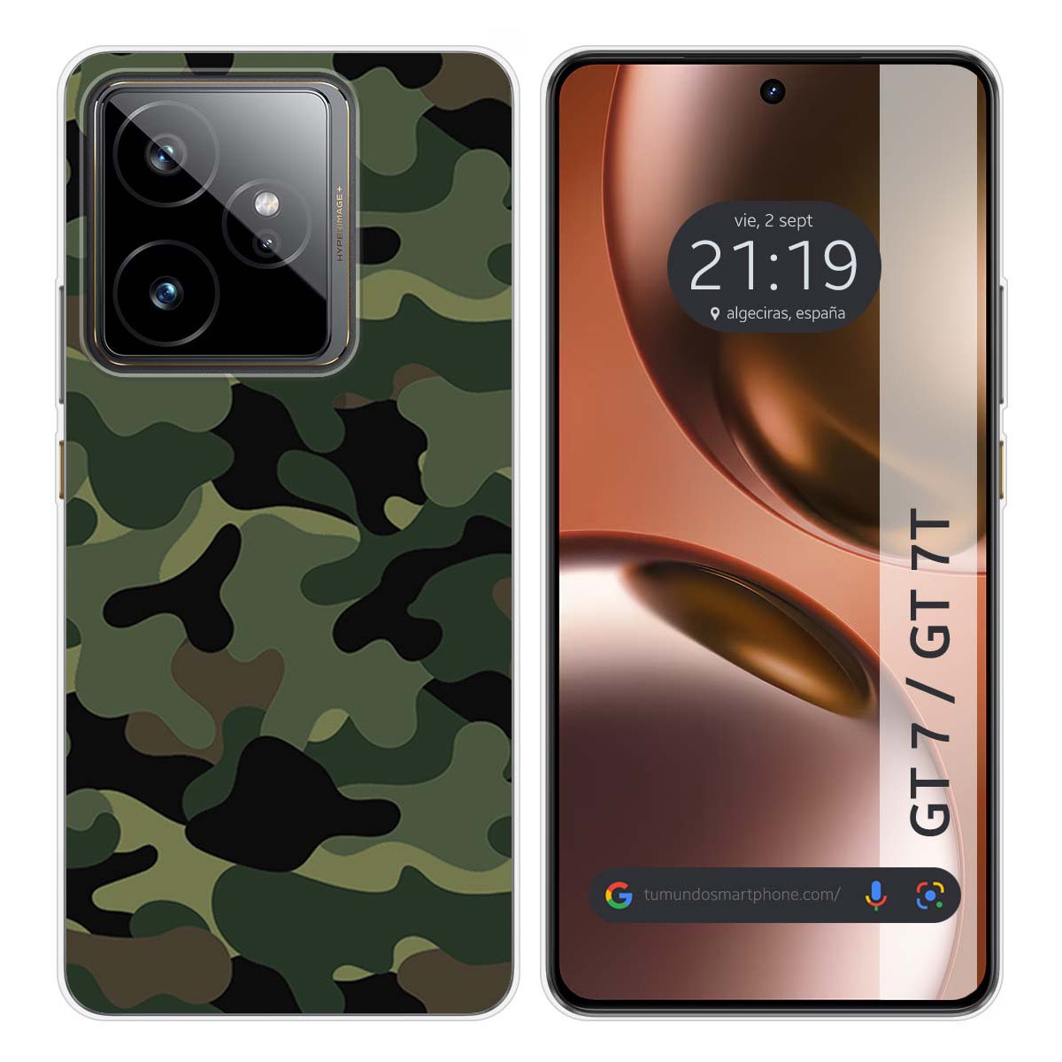 Funda Silicona para Realme GT 7 / GT 7T 5G diseño Camuflaje Dibujos