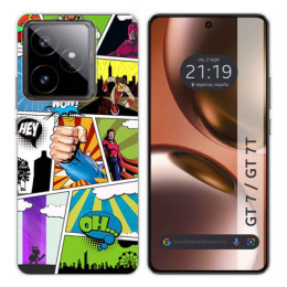 Funda Silicona para Realme GT 7 / GT 7T 5G diseño Comic Dibujos