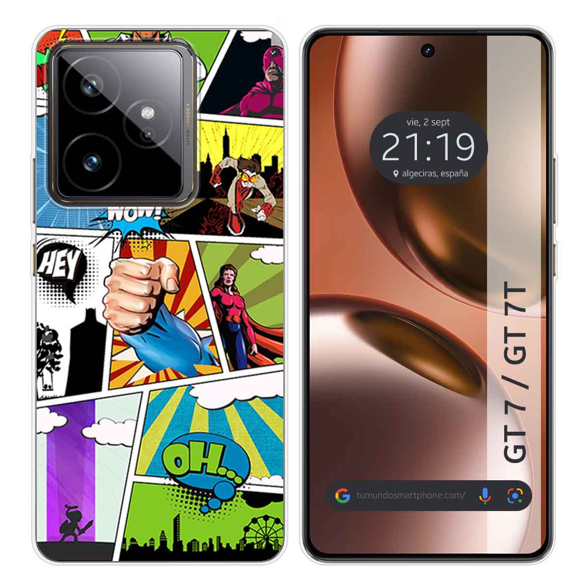 Funda Silicona para Realme GT 7 / GT 7T 5G diseño Comic Dibujos
