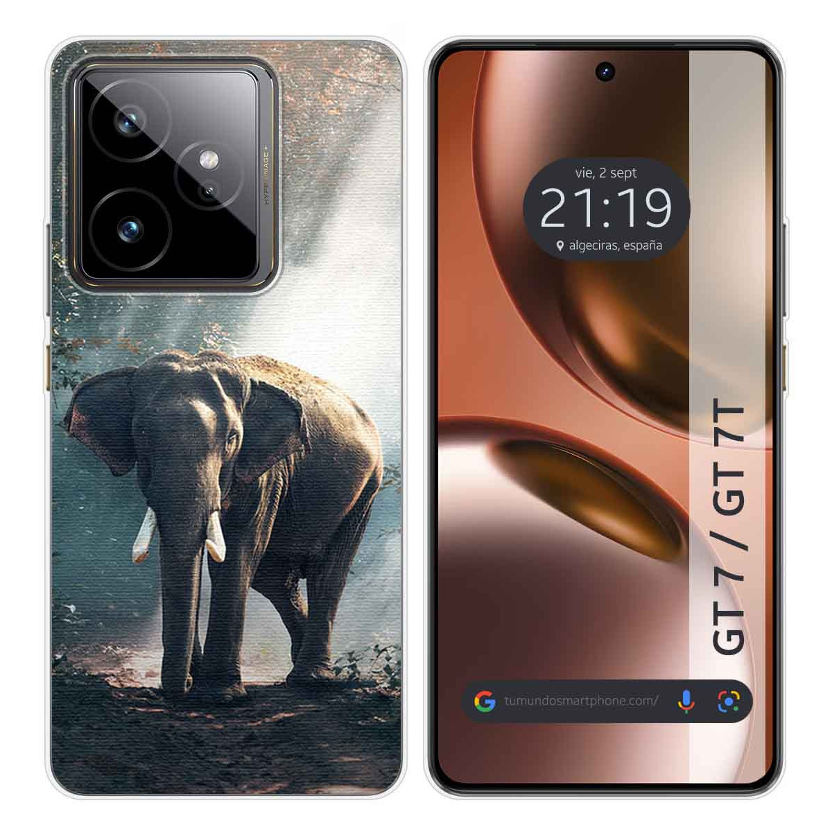Funda Silicona para Realme GT 7 / GT 7T 5G diseño Elefante Dibujos