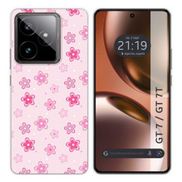 Funda Silicona para Realme GT 7 / GT 7T 5G diseño Flores Dibujos