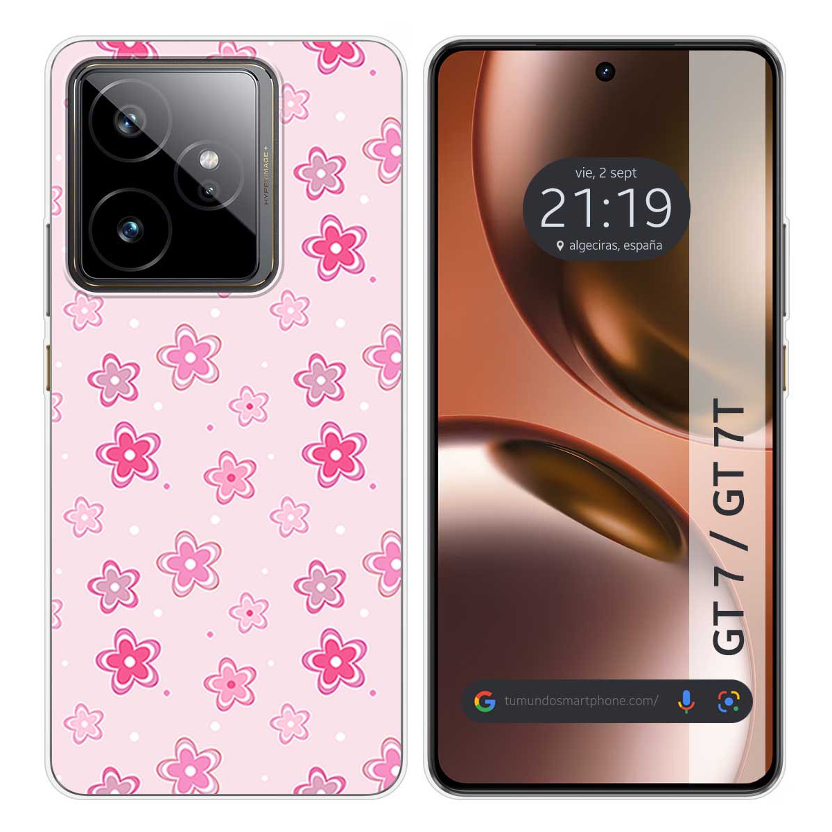 Funda Silicona para Realme GT 7 / GT 7T 5G diseño Flores Dibujos