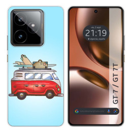 Funda Silicona para Realme GT 7 / GT 7T 5G diseño Furgoneta Dibujos