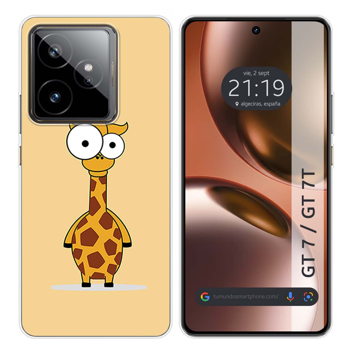 Funda Silicona para Realme GT 7 / GT 7T 5G diseño Jirafa Dibujos