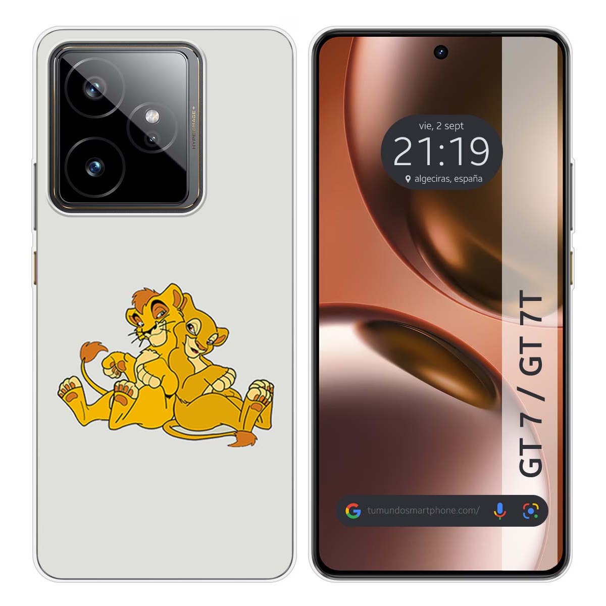 Funda Silicona para Realme GT 7 / GT 7T 5G diseño Leones Dibujos