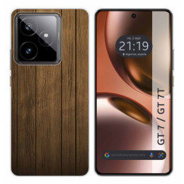 Funda Silicona para Realme GT 7 / GT 7T 5G diseño Madera Dibujos