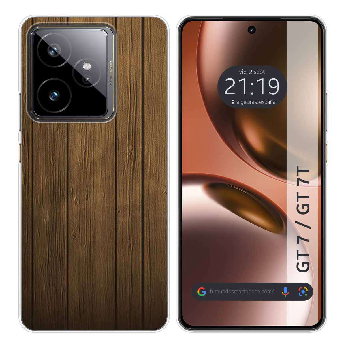 Funda Silicona para Realme GT 7 / GT 7T 5G diseño Madera Dibujos