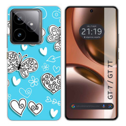 Funda Silicona para Realme GT 7 / GT 7T 5G diseño Mariposas Dibujos