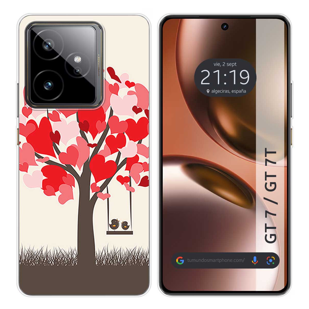 Funda Silicona para Realme GT 7 / GT 7T 5G diseño Pajaritos Dibujos