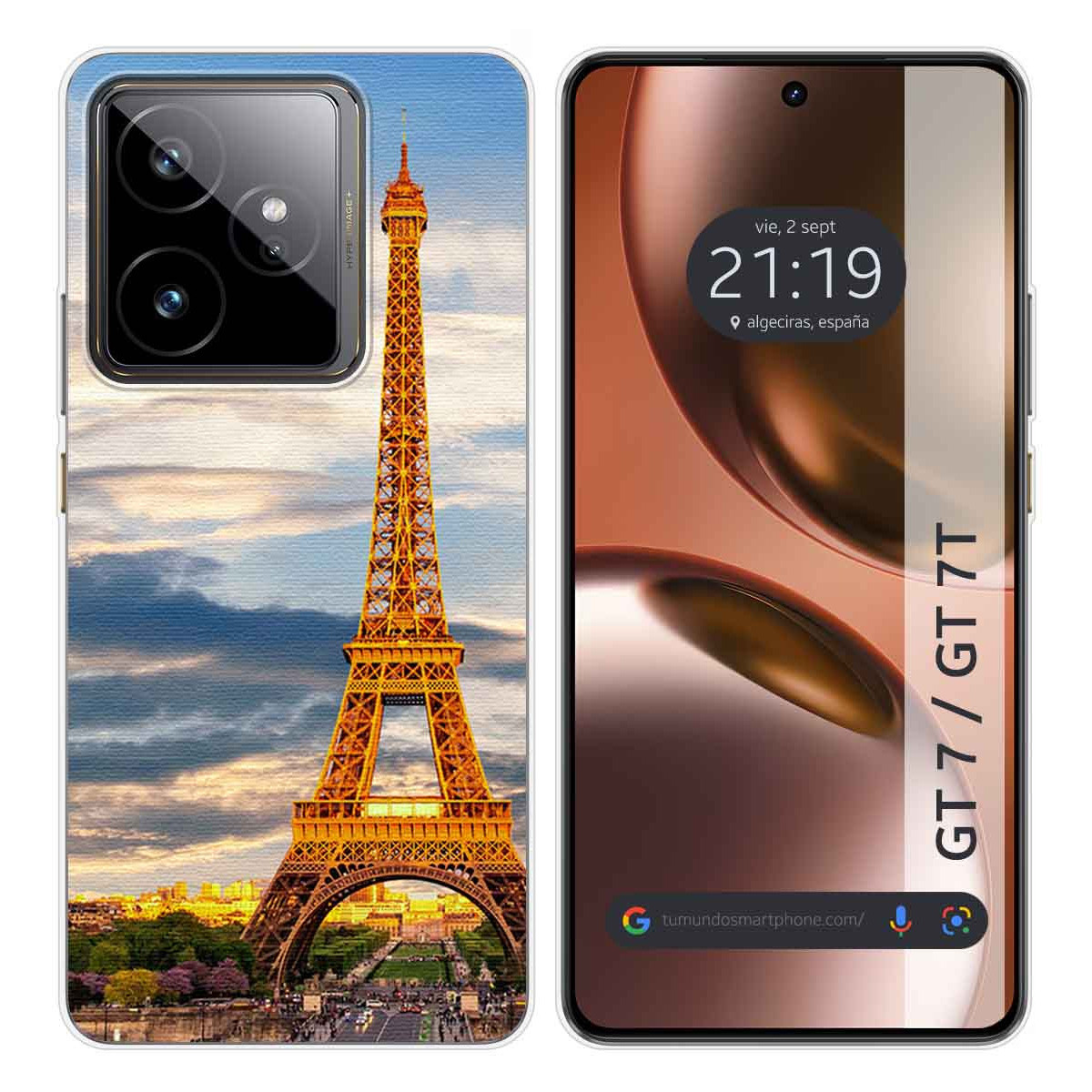 Funda Silicona para Realme GT 7 / GT 7T 5G diseño Paris Dibujos