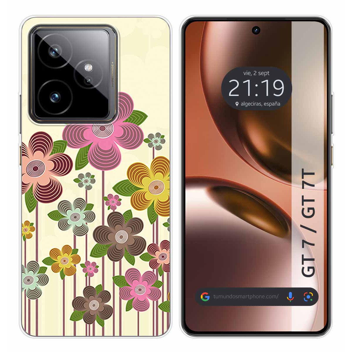 Funda Silicona para Realme GT 7 / GT 7T 5G diseño Primavera En Flor Dibujos