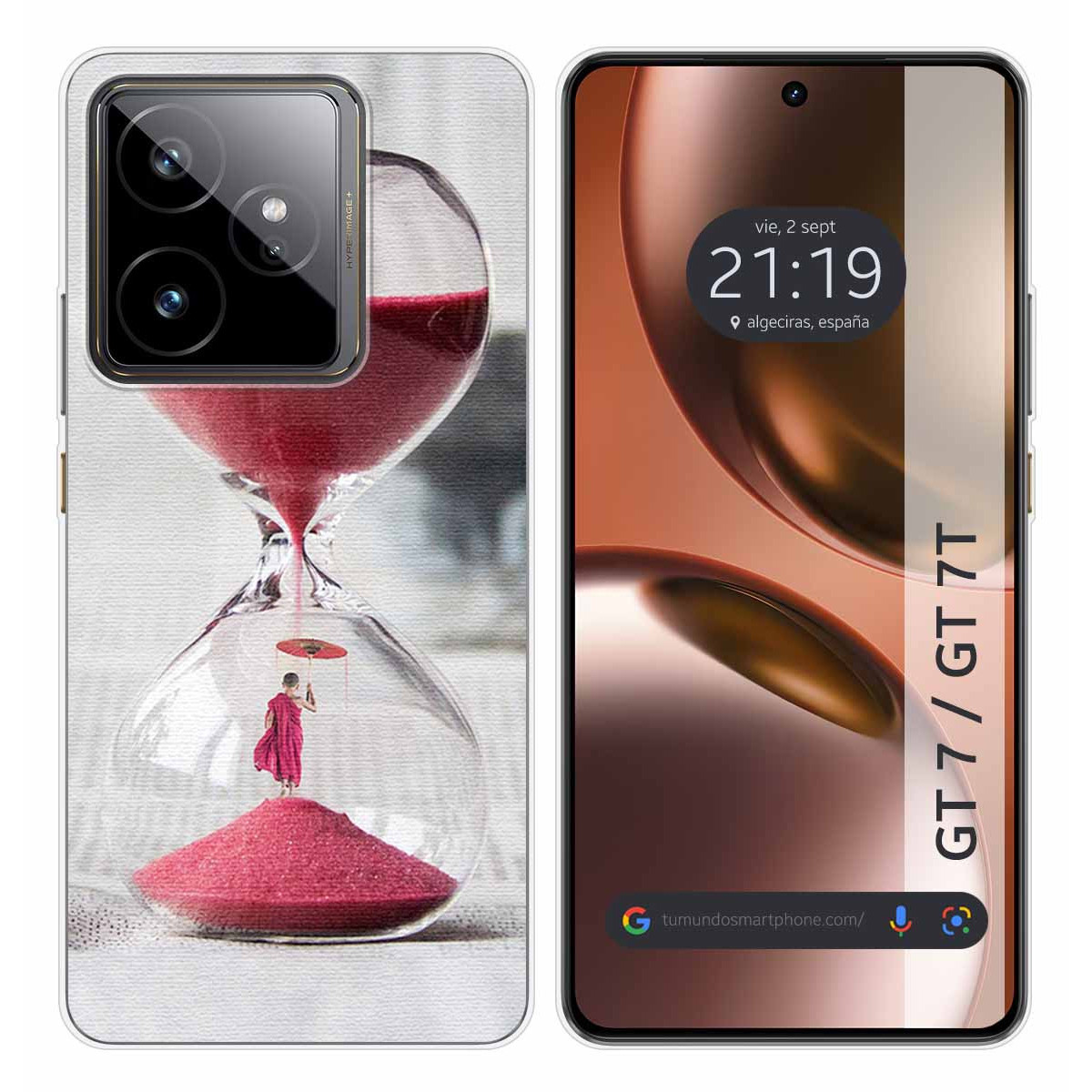Funda Silicona para Realme GT 7 / GT 7T 5G diseño Reloj Dibujos