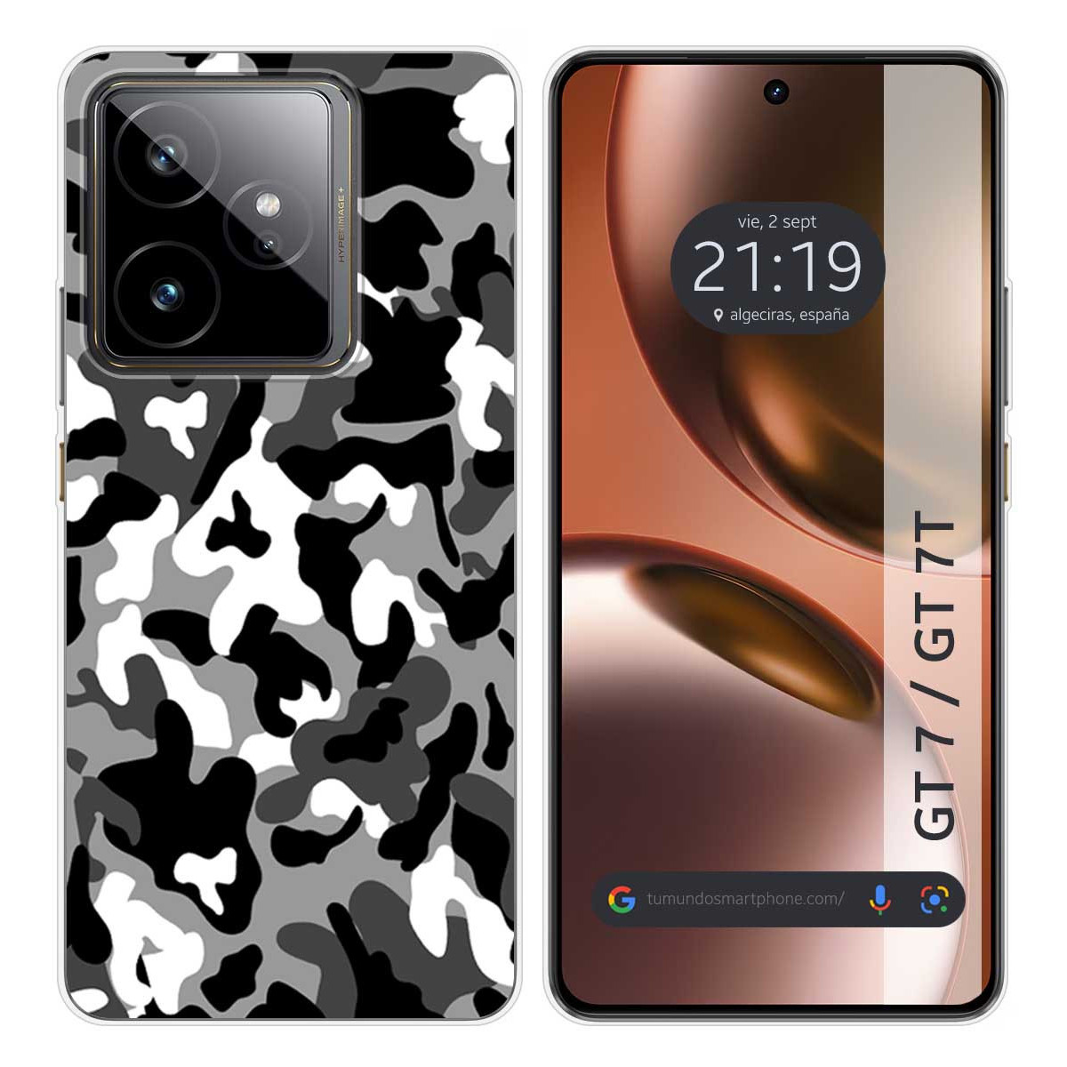 Funda Silicona para Realme GT 7 / GT 7T 5G diseño Snow Camuflaje Dibujos