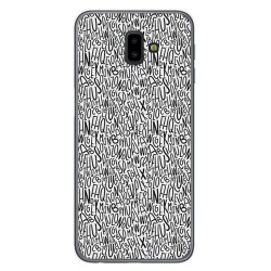Funda Gel Tpu para Samsung Galaxy J6+ Plus Diseño Letras Dibujos