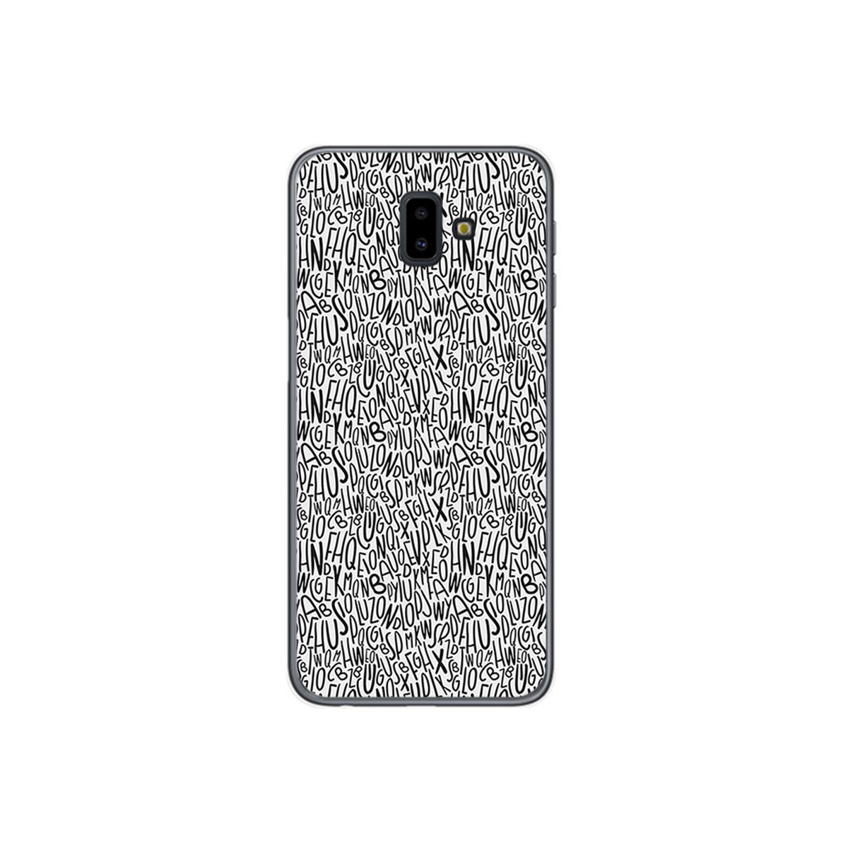 Funda Gel Tpu para Samsung Galaxy J6+ Plus Diseño Letras Dibujos