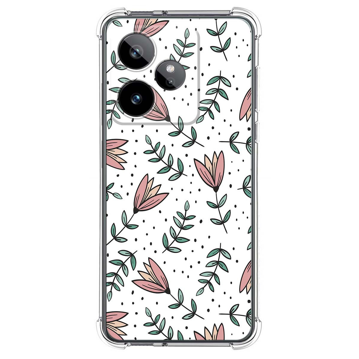 Funda Silicona Antigolpes para Realme GT 7 / GT 7T 5G diseño Flores 01 Dibujos