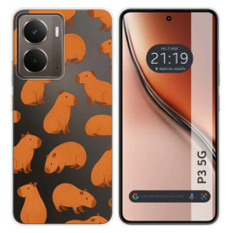 Funda Silicona Transparente para Realme P3 5G diseño Capibara 02 Dibujos