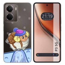 Funda Silicona Transparente para Realme P3 5G diseño Cabra Dibujos