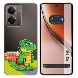 Funda Silicona Transparente para Realme P3 5G diseño Coco Dibujos